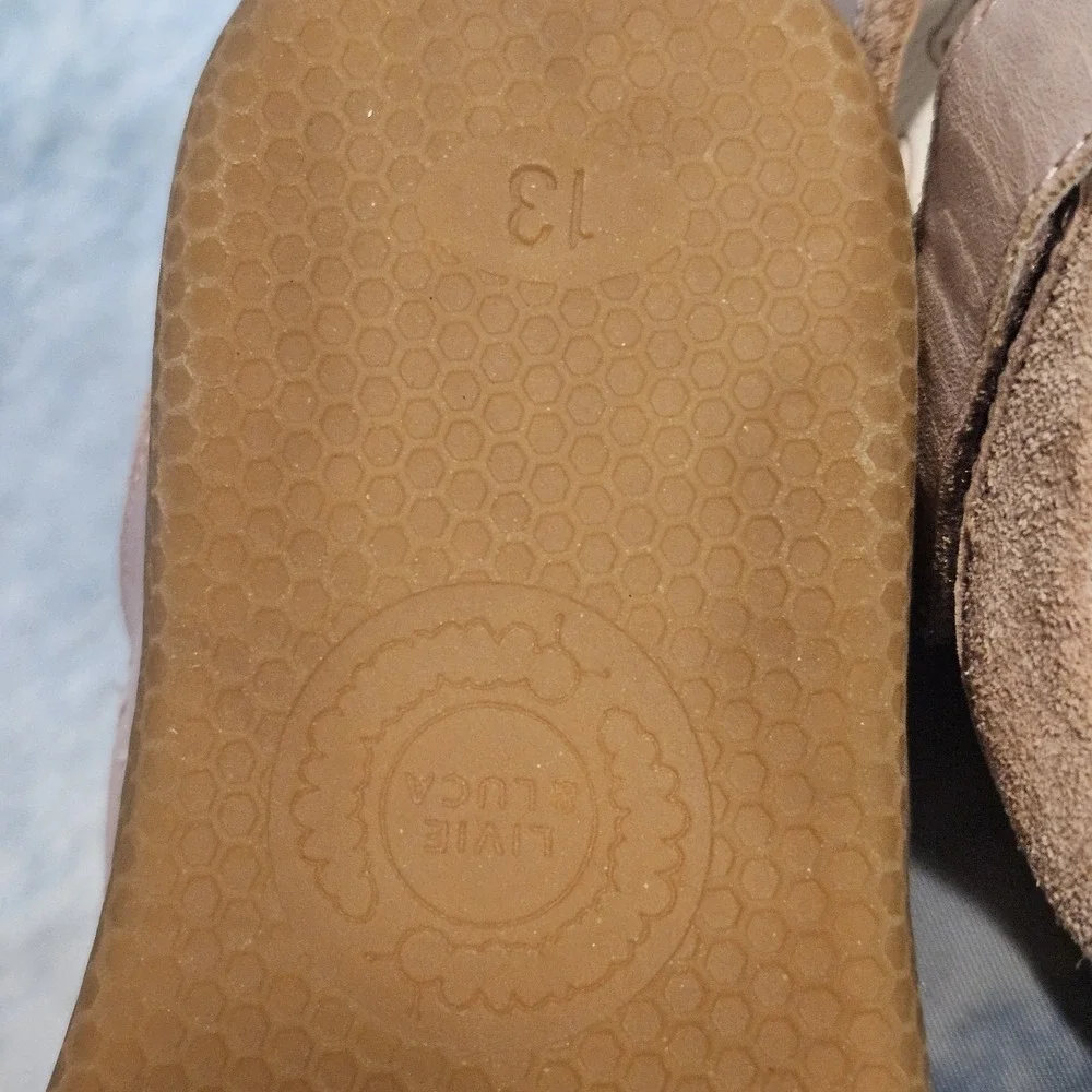 Livie & Luca Mary Jane Shoes Girls Size 13 Pink Leather Hook Loop